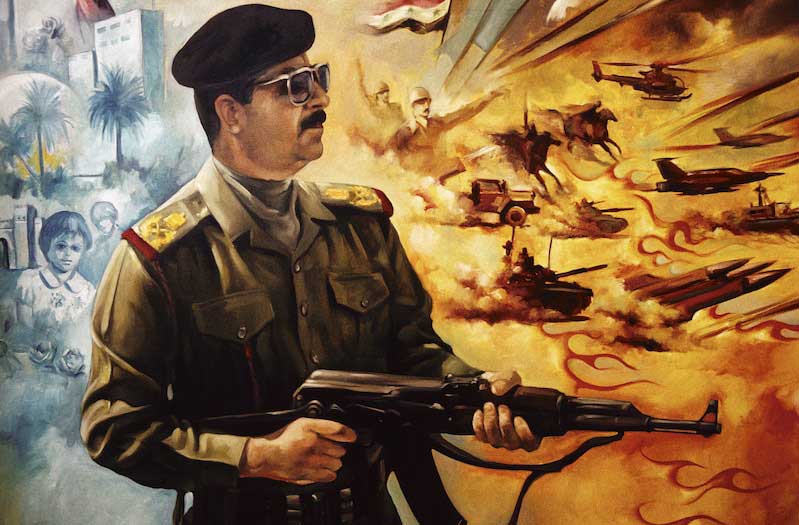 Cartel de propaganda de Saddam Hussein