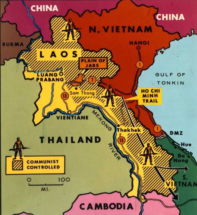 Mapa de la Ruta Ho Chi Minh