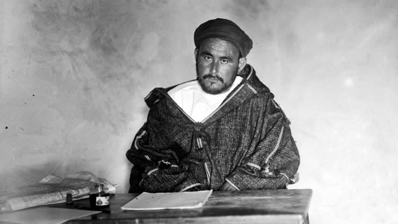 Abd el-Karim El-Jattabi, en 1921, tras el desastre de Annual