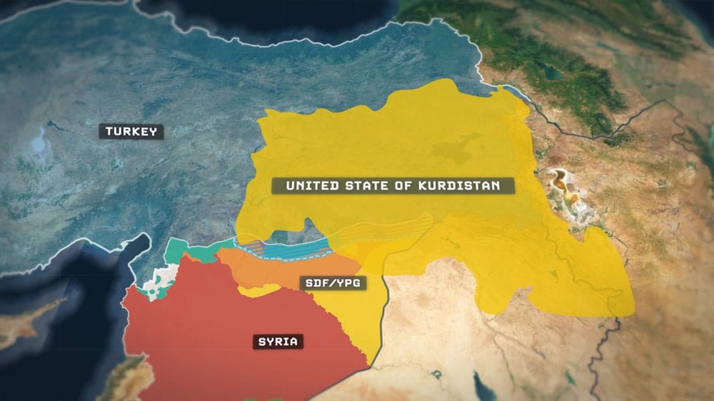 Región reclamada como parte del estado del Kurdistán