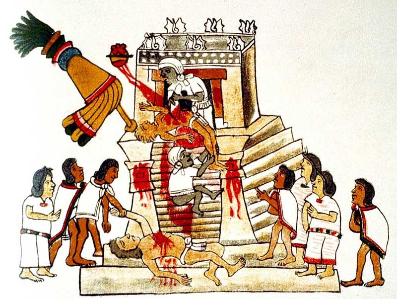 Sacrificio humano del Codex Magliabechiano.