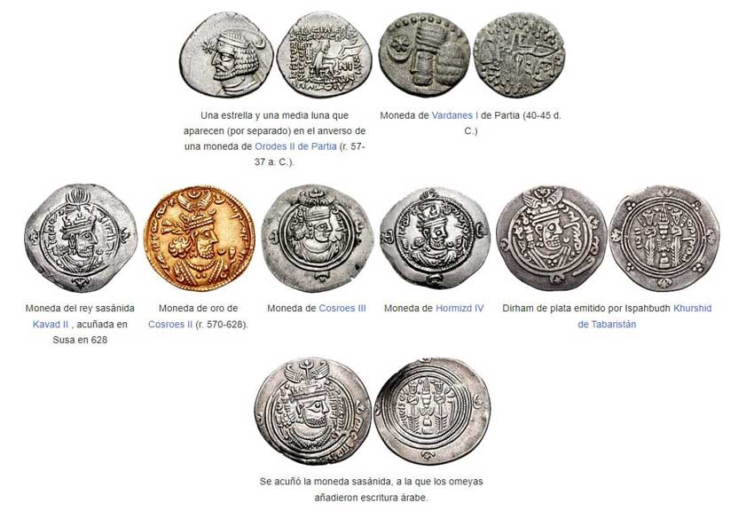 Monedas que circularon durante el periodo parto, sasanida y tras la conquiasta musulmana de Persia