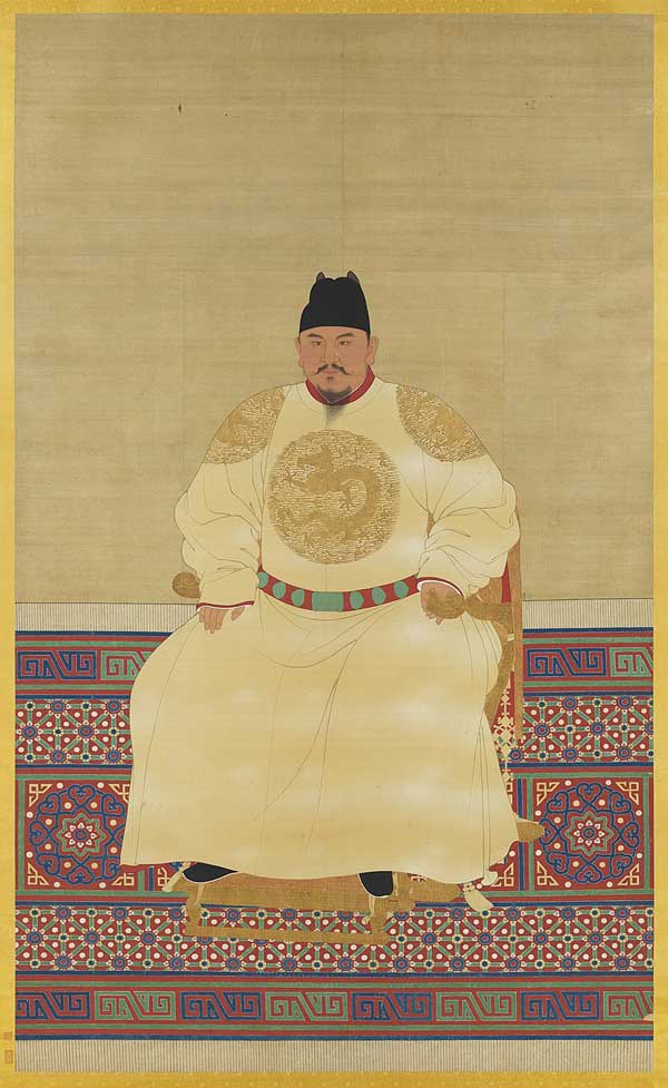 Retrato del Emperador Hongwu (Zhu Yuanzhang), de la dinastía Ming