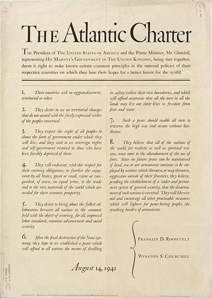 Documento original de la Carta del Atlántico