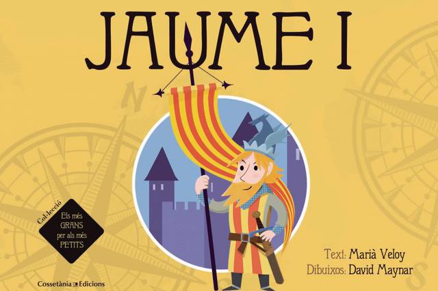 Jaume I, «<em>rey de la corona catalano - aragonesa» visto en un libro infantil catalán