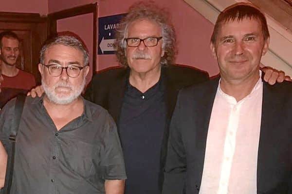 El exdiputado de ERC Joan Tardá con los terroristas Arnaldo Otegui y Carlos Sastre