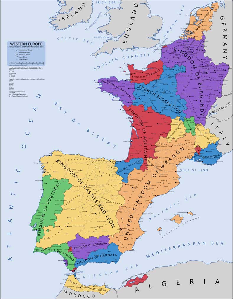 Reinos en España y Francia en la Edad Media