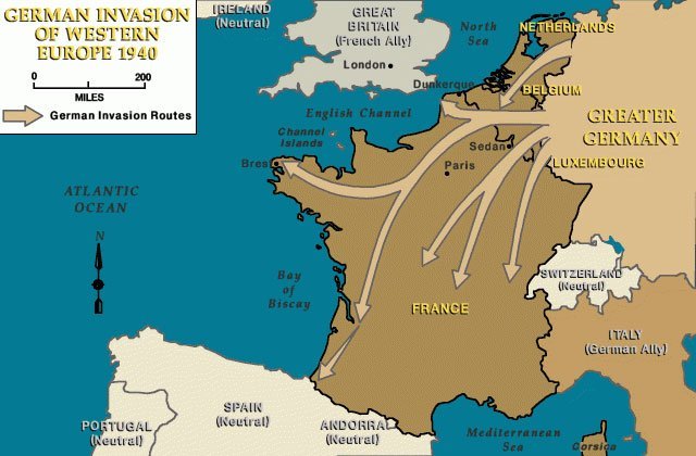 Operación Dynamo. El avance alemán por Holanda, Bélgica, Luxemburgo y el norte de Francia entre el 10 y el 30 de mayo de 1940.