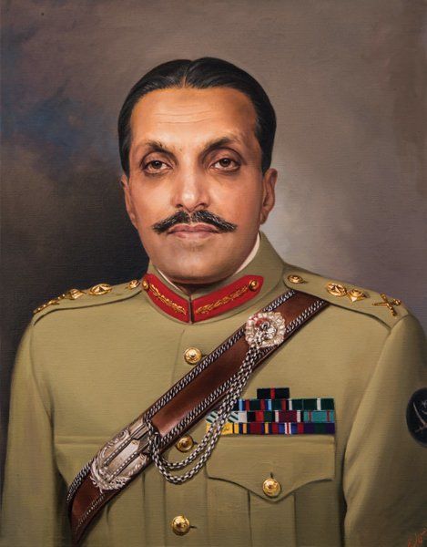 Retrato de Muhammad Zia-ul-Haq